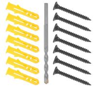 SUPVOX Kit D'ancrages Vis pour Béton et Cloison Sèche Foret à Béton Diamanté et Clous, Fixation Renforcée en Acier et Abs, Installation Pratique Murale