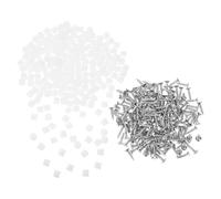 SUPVOX Kit de 200 Pièces Connecteurs Plastique pour Charnières D'armoire avec Vis Autotaraudeuses et Bouchons en Pp, Fixation pour Rénovations et Réparations
