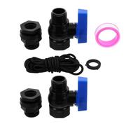 SUPVOX Kit de Robinet PVC 2 Ensembles pour Récupérateur d'eau de Pluie | Raccord Étanche à Valve, Installation Facile, pour Cuve D'eau et Seau Utilitaire, Usage Extérieur