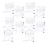SUPVOX Lot de 10 Mini Valises Plastiques Blanches Poignée, Boîte à Dragées Thème Voyage, Coffret Présent Compact pour Bonbons, Bijoux et Petits Objets, Fêtes, Mariages et Anniversaires