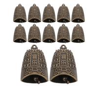 SUPVOX Lot de 16 Cloches Décoratives Dorées en Bronze Antique, Mini Pendentifs Carillons Éoliens Chinois Feng Shui Dragon, pour Bricolage, Décoration Intérieure et Création