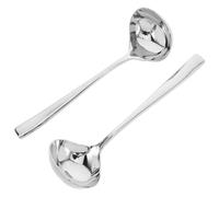 SUPVOX Lot de 2 Louches Acier Inoxydable 18,8 CM, Cuillères à Sauce Couvercle, Ustensiles Cuisine pour Servir Sauces et Bouillons