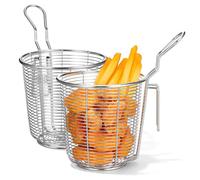 SUPVOX Lot De 2 Passoires En Acier Inoxydable Passoire Chinois Inox À Mailles Fines Avec Poignée Et Crochet Panier À Nouilles Pour Fondue Pâtes Et Ramen En Cuisine