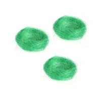 SUPVOX Lot de 3 Nids Artificiels de Pâques en Fil Tressé Vert Gazon, Mini Nid Fait Main Décoratif pour Œufs et Bonbons, Accessoire de Fête pour Décoration de Table et Événements