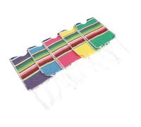 SUPVOX Lot de 5 Mini Ponchos à Bière Arc-en-Ciel en Tissu Serape Coloré, Accessoires Décoratifs Mexicains pour Bouteilles, Ambiance Festive Cinco de Mayo, Décoration de Fête