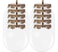 SUPVOX Mini Boules en Verre Transparentes 2.5 CM 10 Pièces 15 Ouvertures pour Pendentifs et Fournitures de Loisirs Créatifs Bijoux Colliers