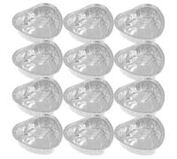 SUPVOX Moules à Gâteau de Cœur en Papier Aluminium Argenté, 50 Pièces, Résistants Four, pour Célébrations et Pique-niques