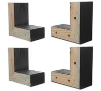 SUPVOX Pieds de Meuble en Bois Massif L de L 8 Cm de Hauteur 14,5 Cm de Côté pour Réparation de Meubles et Protection des Sols en Bois ou Stratifié