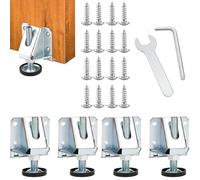 SUPVOX Pieds de Table Réglables en Métal Argenté, Protection Contre L'humidité Le Bruit, Lot de 4 Vis de Réglage pour Supports et Bibliothèques