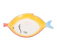 SUPVOX Plateau Céramique Créatif de Poisson Jaune, sans Bavures, Résistant Déformation, pour Banquets et Fêtes