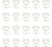 SUPVOX Porte Cartes Coeur Doré Avec Base Spirale Support Mémo Clip Photo Numéro De Table Pour Mariage Fête Restaurant Décoration 1.89X1.50X1.50In 20 Pièces