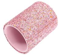SUPVOX Porte-pinceaux à Maquillage Pailleté en Plastique Rose, Robuste et Décoratif, Étui Seau pour Rangement de Coiffeuse à Domicile, Organiseur Pratique pour Femmes