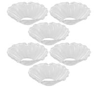 SUPVOX Récupérateur de Gouttes de Cire en Verre Transparent pour Chandeliers, Lot de 6, Résistant à Haute Température, Design Rond Élégant pour Fêtes et Décorations
