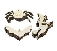 SUPVOX Suspensions en Bois Artisanales Halloween 30 Pièces pour Décoration Intérieure et Extérieure, Kit de Bricolage pour Maison et Café, Ornement Suspendu Automne