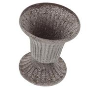 Supvox Vase funéraire en fer - Pot de fleurs de cimetière - 9,5 x 8,5 x 8,5 cm - Pour fleurs fraîches et artificielles - Pour cimetière, tombe, jardin et décoration commémorative