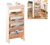 SUPYINI Bibliothèque de Salle de Classe, Multicouche avec étagère Universelle de Rangement de Livres à roulettes pour Le Salon (Plastique)
