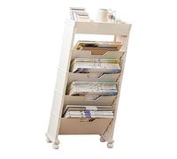 SUPYINI Bibliothèque de Salle de Classe, Multicouche avec étagère Universelle de Rangement de Livres à roulettes pour Le Salon (Plastique)