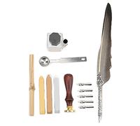 SUPYINI Ensemble de Stylos Plume avec Plume en Métal, Support en Alliage | Plume en Acier Inoxydable, Ensemble de Stylos à Tremper Vintage, Idéal pour le Lettrage Gothique, Emballage en Boîte Cadeau