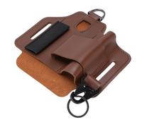SUPYINI Gaine Multi-Outils en Cuir Précis, Pochette à Outils Portable Durable pour Les Activités de Plein Air Camping Randonnée (Brun)