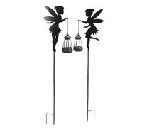 SUPYINI Lampes Solaires sur Piquet de 80 Cm, Lampes Féeriques Décoratives | IP55 étanche pour les Temps, Installation Facile au Sol, Aucun Outil Requis, Crée une Douce Lueur de Rêve la Nuit