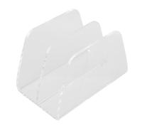 SUPYINI Porte-fichiers de Courrier en Acrylique, Organisateur de Cahier de Documents de Comptoir Transparent à 2 Sections avec un Espace de 4 Cm, pour le Bureau, la Maison et L'école