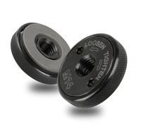 SUQIN 2 Pièces Ecrou de Serrage Rapide M14 Écrou Meuleuse Convient à Toutes Les Meuleuses Angulaires avec Filetage, Complet pour Serrage Rapide et Sans Clés,Noir