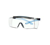 3M Surlunettes SecureFit 3700 SF3701XSGAF-BLU - branches bleues, anti-buée Scotchgard, transparent