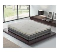 Sur-Matelas 140x190 en mousse à mémoire de forme de 10 cm avec revêtement amovible en aloe vera G