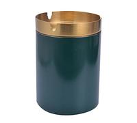 Surakey Cendrier avec Couvercle Anti-Odeur Rond Cendrier en INOX Multifonctionnel Cendrier sans Fumée Mini Poubelles Portable Et Détachable Cendrier Cendrier pour Extérieur Ou Intérieur, Vert