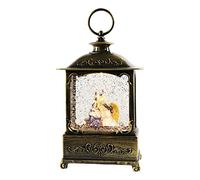 Surakey Lanterne de Noel, LED Lanterne Boule à Neige de Noël, Lanterne à Piles Lumineuse en Bronze, Luminaire de Décoration de Noël à Suspendre, Père Noël & Bonhomme de Neige Lanterne - à Piles