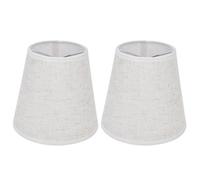 SURENHAP Abat-jour 2pcs Abat-jour de Lampe de Table Abat-jour à Clipser en Tissu pour E14 Chandelier Lampe Lustre linge seul