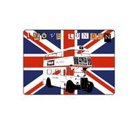 Surface de découpe en verre London Bus 28.5 x 20 cm Multicolore G
