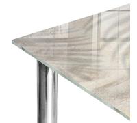 Surface de Travail 125x50 cm | Imprimé Décoratif | Résistant aux Rayures | Texture sableuse | pour Table à Manger, Table Basse et Bureau | Plusieurs Tailles | Bords Polis | Verre Trempé