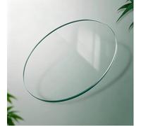 Surface En Verre Épais, Surface De Table Ronde Transparente, | Avec Bord Arrondi, Bord Crayon Sûr, For Table À Manger, Patio(65CM (25IN))