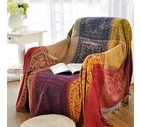 Surfmall Jeté de canapé Grand Artistique, Plaid canapé Grande Taille, Plaid de Fauteuil esthétique, jeté de lit Universel, Serviette de canapé Tissu Chenille 150x190 cm