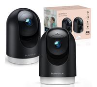 Surfola Caméra d'intérieur 2K pour Animaux domestiques avec détection de Mouvement, caméra de vidéosurveillance Wi-FI avec Vision Nocturne, Fonctionne avec Alexa/Google