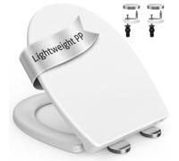 SURFOU Abattant WC Lunette Cuvettes, Cuvette Toilette Avec Frein De Chute Declipsable, Lunettes Toilettes Couvercle Blanche, Abbatants Battant Universel Abbatant Toilettes Blanc Abattants Toilet