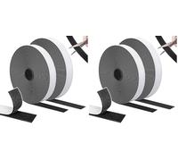 SURFOU Autocollant Scratch Double Face 10m×20mm, Extra Stark, Adhésif, Noir, Bande à Crochet et Boucle, Idéal pour Cadre, Fenêtre, Moustiquaire et Bricolage (Lot de 2)