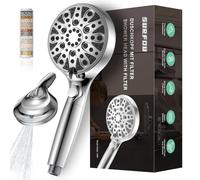 SURFOU Pommeau de Douche avec Filtre, 8+2 Jet Economie Paumeau, Douchette Haute Pression, Anti-calcaire Shower Head Pommes Economiseur Douches Filtrante Reglable Bain