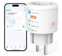 SURFOU Prise Connectée Minuteur Programmable WiFi, Programmateur Prise Électrique, Compatible avec Alexa, Google Home et SmartThings, Commande Vocale, Contrôle à Distance par APP Smart Life