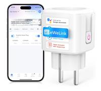 SURFOU Prise Connectée Wifi 16A 3680W, Compatible avec Alexa Google Home | Commande Vocale, Contrôle À Distance, Sans Hub, Compatible Google Home & SmartThings, Minuterie, Suivi Énergie