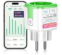 SURFOU Prise Connectée Wifi, Intelligente 16A Smart Plug 2.4GHz Mesure Consommation Electrique, Compatible Avec Alexa, Google Home et Smartthings, 3680w, Commande Vocale Contrôle À Distance (vert)