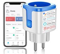 SURFOU Prise Connectée WiFi Intelligente Type E, Programmateur Electrique, Compatible avec Alexa et Google Assistant, Prise Programmable avec Minuteur et Télécommande, App Tuya/Smart Life, 16A