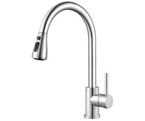 SURFOU Robinet Cuisine, Pulvérisateur Extractible 2+1 Modes, Rotatif à 360°, Mitigeur Chaud et Froid à Haute Pression en Acier Inoxydable, Design Moderne, Facile à Installer, Durable