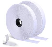 SURFOU Scratch Autocollant Double Face 15 m x 20 mm, Fixation Extra Forte | Ruban avec Crochets et Boucles, Idéal pour Tissus, Moustiquaires, Coussins de Canapé, Tapis, Bricolage et Décoration