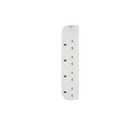 SurgeStrip E-Series - Protection contre les surtensions - CA 250 V - connecteurs de sortie : 4 - Royaume-Uni - blanc