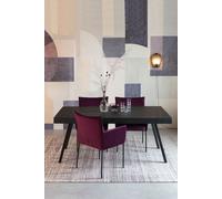 HAVANE - Table repas bois noir et acier L160 Noir