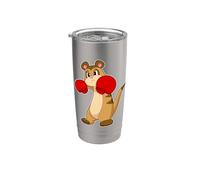Suricate Boxer Gants de boxe Boxe Gobelet isotherme en acier inoxydable double paroi