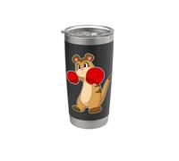 Suricate Boxer Gants de boxe Boxe Gobelet isotherme en acier inoxydable double paroi