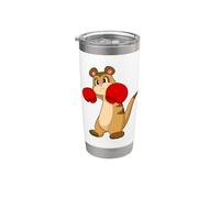 Suricate Boxer Gants de boxe Boxe Gobelet isotherme en acier inoxydable double paroi